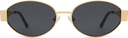 Retro Oval Sunglasses for Women Men Trendy Sun Glasses Classic Shades UV400 Protection SJ1217